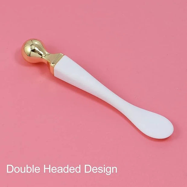 2pcs Metal Face Mask Spoon Anti Wrinkle Eye Fatigue Relief Massage Stick Cream Scoop, Metal Eye Cream Applicator Face Roll...