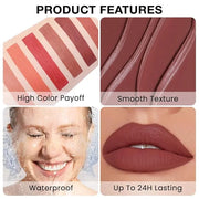 evpct Silky Smooth Lip Liner Pencil Retractable, Cherry Red Lip Liner Creamy Long-Lasting Formula for Precision Contouring...