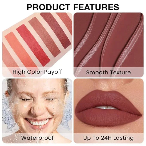 evpct Silky Smooth Lip Liner Pencil Retractable, Cherry Red Lip Liner Creamy Long-Lasting Formula for Precision Contouring...