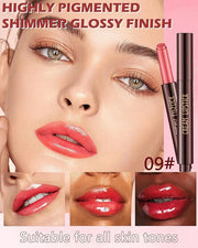 Hydrating Shimmer Lipstick,Moisturizing Jelly Lip Gloss,Shine Dew Red Lipstick Pen, Long Lasting Waterproof Tint Lip Balm ...
