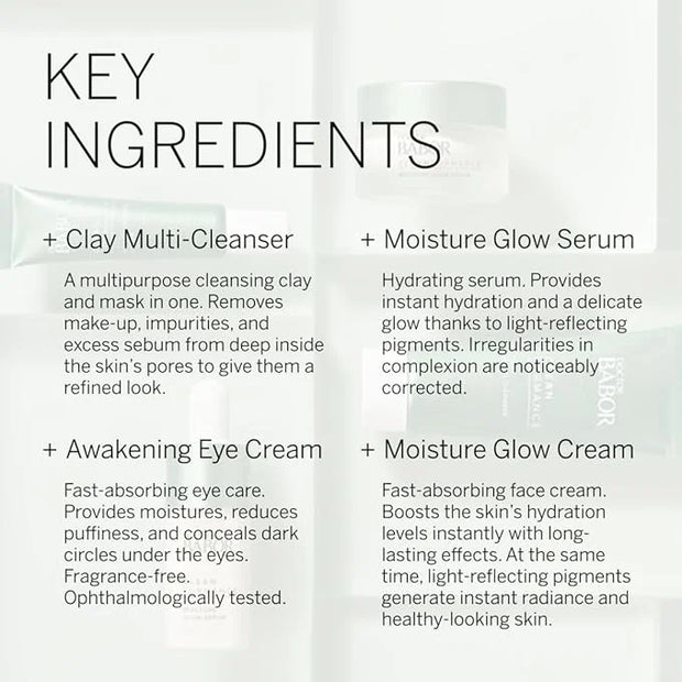 BABOR DOCTOR Cleanformance Pre & Probiotic Moisture Glow Routine Set, Moisture Glow Cream & Serum, Moisturizing Face Cream...
