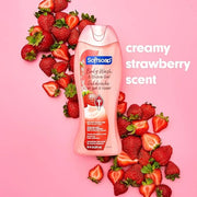 Softsoap Moisturizing Body Wash and Shave Gel, Creamy Strawberry Scent, 20 fl oz Bottle (Pack of 4) - Product Image