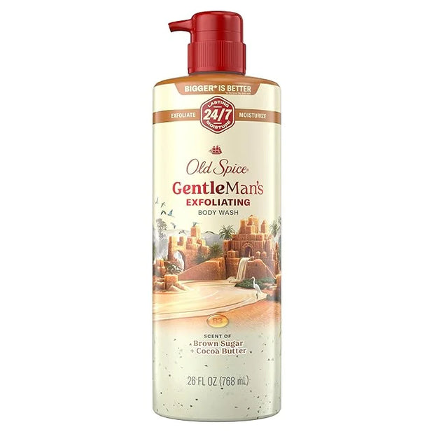 Old Spice GentleMan's Exfoliating & Moisturizing Body Wash for Men, 24/7 Shower Fresh with Long Lasting Scent, Renewing Vi...