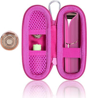co2CREA Hard Case and Replacement Head Compatible with Finishing Touch Flawless Facial Hair Remover Electric Face Razor fo...