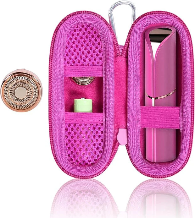 co2CREA Hard Case and Replacement Head Compatible with Finishing Touch Flawless Facial Hair Remover Electric Face Razor fo...