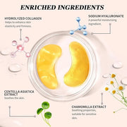 Under Eye Patches (24 Pairs), 24K Gold Under Eye Masks for Dark Circles, Puffy Eyes, Undereye Bags, Wrinkles - Rejuvenatin...