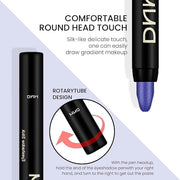 Kaely 2Pcs Cream Eyeshadow Sticks Set for Eyes Waterproof,Midnight Blue Shimmer & Blue Shimmer Matte Eye shadow Stick Penc...