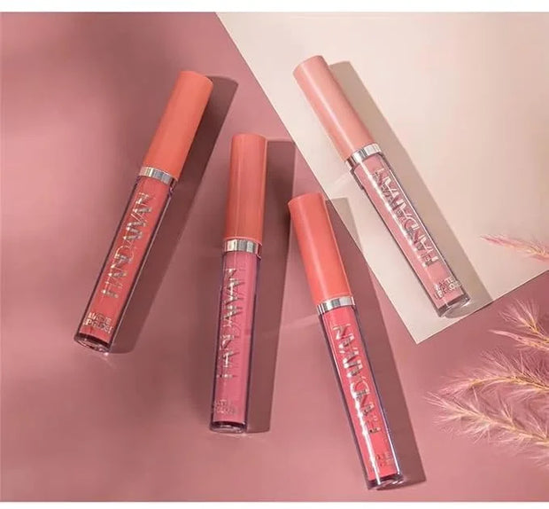 R.Y.M 6 Pcs Red Matte Liquid Stick Set, Natural, Moisturizing, Plumper Lip Gloss Set, Long Lasting for lip color, with bea...
