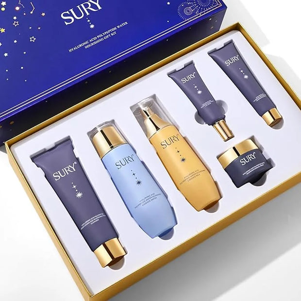 6-pcs Anti-Aging Skin Care Set Gentle Skin | Complete Skincare Process Beauty Skin Care Kit Gift Sets & Kits with Cleanser...