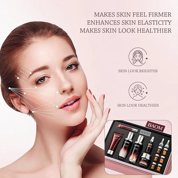 12 Pcs Moisturizing Facial Skin Care Set Skin Beauty Care Anti-Aging Skincare Kits With cleanser, toner, lotion, Essence, ...
