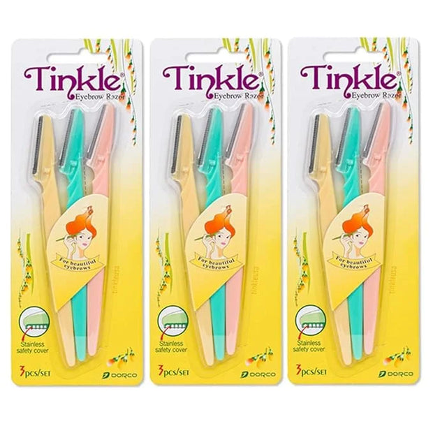 Tinkle Eyebrow Razor, 3ct per pack (3pk) - Product Image
