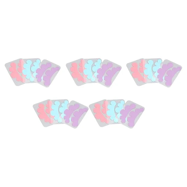 15 Pairs Eyelash Extension Under Eye Pads Cloud Shaped Reusable Silicone Lash Grafting Eye Pads Blue - Product Image