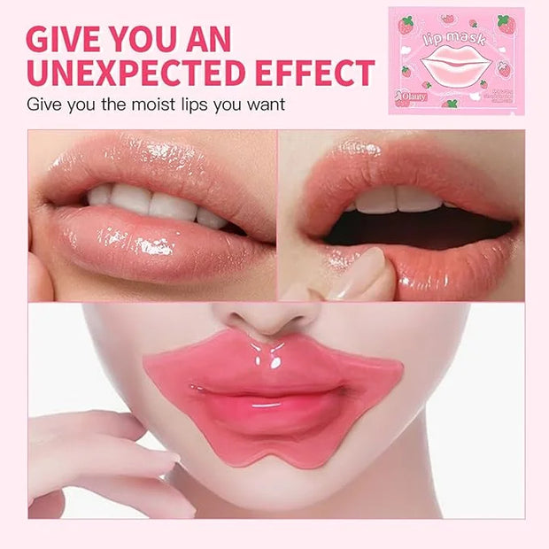 30 Pairs Eye Masks & Lip Masks, Crystal Collagen Under Eye Patches for Puffy Eyes, Moisturizing Lip Mask Pink Lip Pads for...