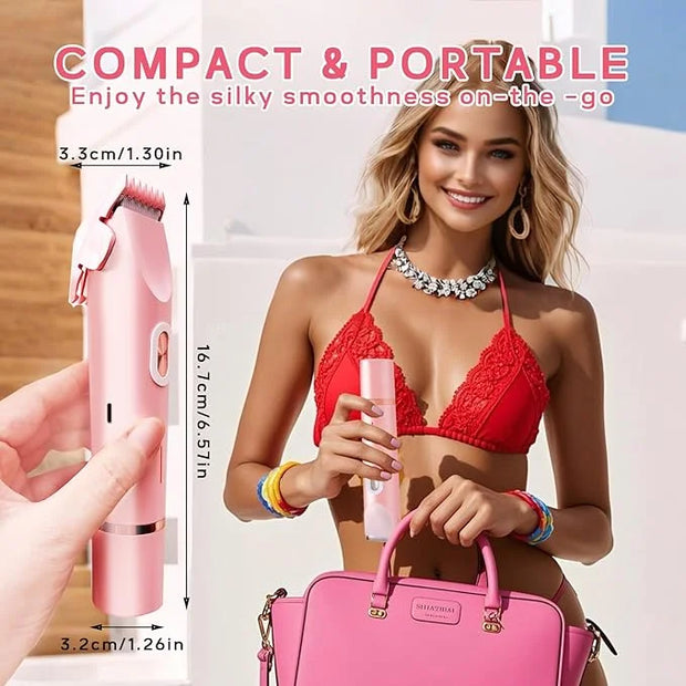 2025 New Electric Womens Shaver, 2-in-1 Body Shaver & Bikini Trimmer for Women, Waterproof Wet & Dry Use Body Hair Electri...
