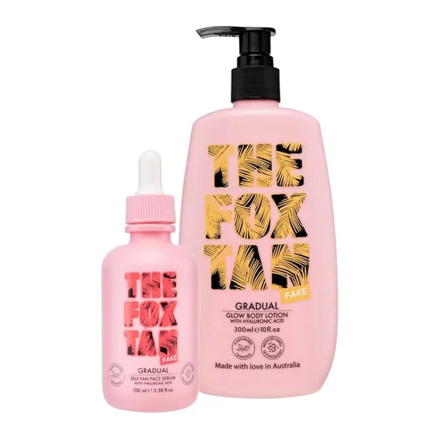 The Fox Tan Sunkissed Duo Bundle, Self-Tanning Face Serum & Body Lotion For Natural Streak-Free Tans, Vegan & Cruelty Free...