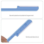 Women's Facial Razor Eyebrow Shaver Razor Brow Shaper Eyebrow Trimmer Dermaplaner Shaping Tool with Cover (Blue) - Product...