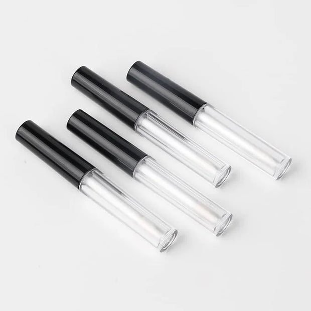 1.3ml Empty Lip Gloss Tube Lip Gloss Wand Bottles Containers Pack of 10 (Black Cap) - Product Image