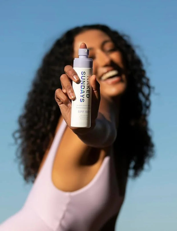 Naked Sundays SPF 50+ Body Mist Sunscreen Spray UVA/UVB Broad Spectrum Mist, 150 ml - Product Image