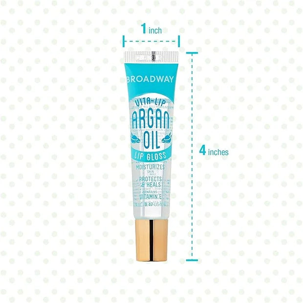 Ruby Kisses Broadway Vita-Lip Clear Lip Gloss (8 Pack), Ultra-Hydrating & Soothing Formula with Vitamins, High-Shine Non-S...