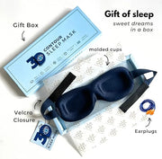 3D Contoured Eye Mask for Sleeping | Sleep Mask for Side Sleepers | Eyelash Extensions with Velcro Closure | Shade Cover |...