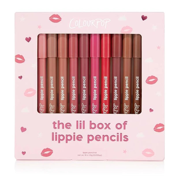 ColourPop Lil Box of Lippie Pencils Makeup Kit - 10-Piece Vegan Lip Liner Set (3.05 oz) - Product Image
