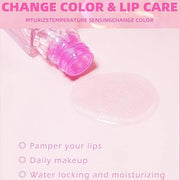 Magic Color Changing Moisturizing Lip Glow Oil - Big Brush Plumping Glimmer Lipstick, Fresh Texture, Hydrating, Non-Sticky...
