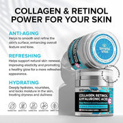 SimplyVital Collagen, Retinol & Hyaluronic Acid Cream - Anti-Aging Face Moisturizer for Face, Firming Skin Care Neck & Déc...