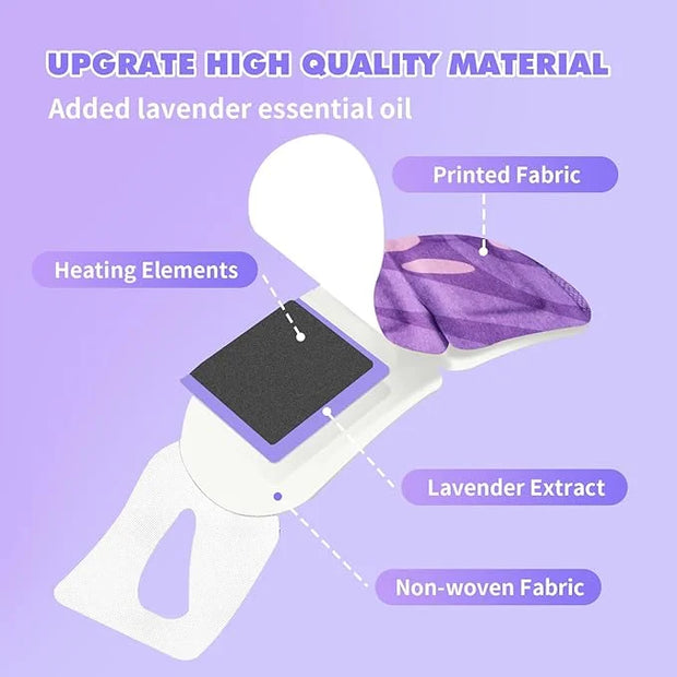 18 Packs Lavender Steam Eye Masks for Dry Eyes Warm Eye Mask Heated Eye Mask Reduce Puffiness Dark Circles Travel Essentia...