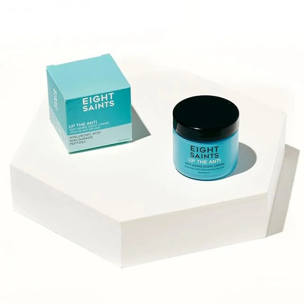 Eight Saints Skin Care Up the Anti Night Cream Face Moisturizer to Reduce Fine Lines and Wrinkles, Natural and Organic Ant...