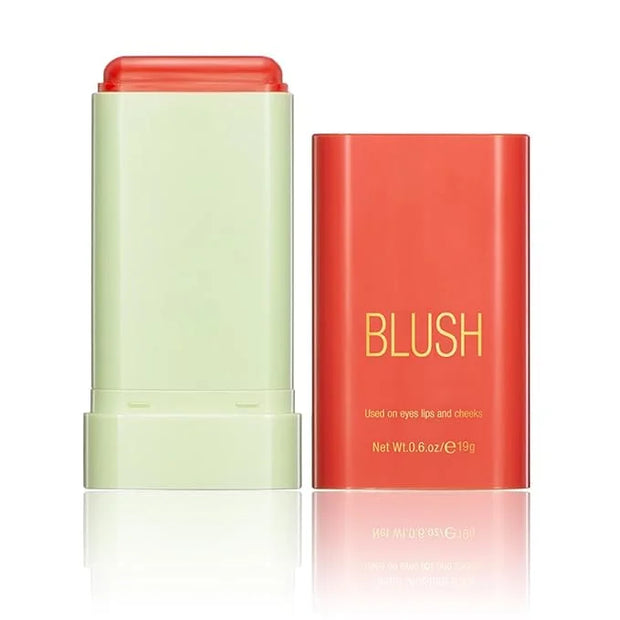 Multi-Use Makeup Blush Stick, 3-in-1 Cream Blush Stick Beauty Tinted Solid Blush Stick for Cheek/Eyes/Lips, Waterproof Moi...