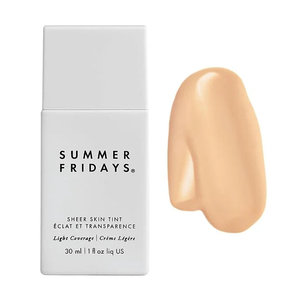 Summer Fridays Sheer Skin Tint - Skin Tint with Hyaluronic Acid - Helps Diminish Uneven Skin Tone - Sheer to Light Coverag...