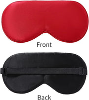 2-Pack 100% Real Natural Silk Eye Mask, Silk Sleeping Mask, Shade Puffy Eye Gift with Adjustable Straps, Sleep Eye Mask, S...