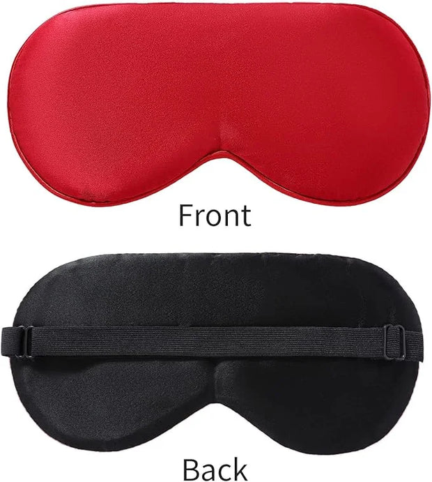 2-Pack 100% Real Natural Silk Eye Mask, Silk Sleeping Mask, Shade Puffy Eye Gift with Adjustable Straps, Sleep Eye Mask, S...
