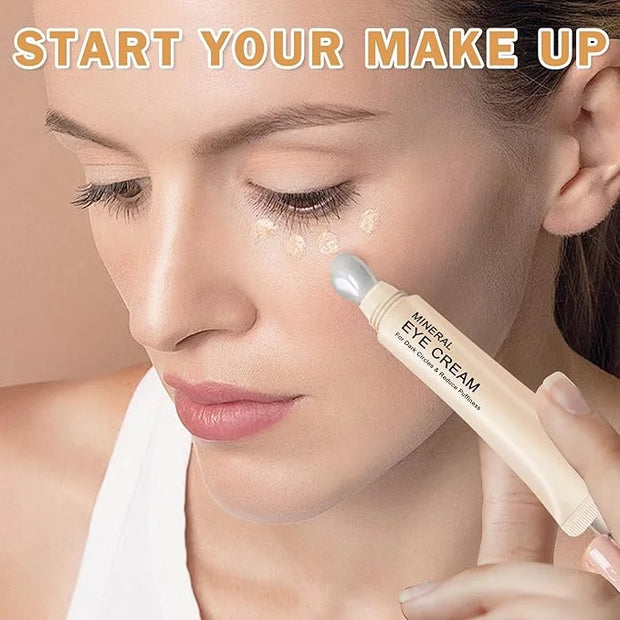 CAHIUYOA Mineral Sun Screen Eye Cream Under Eye Cream for Dark Circles and Fine Lines Travel Size Mineral Eye Cream - 01 L...