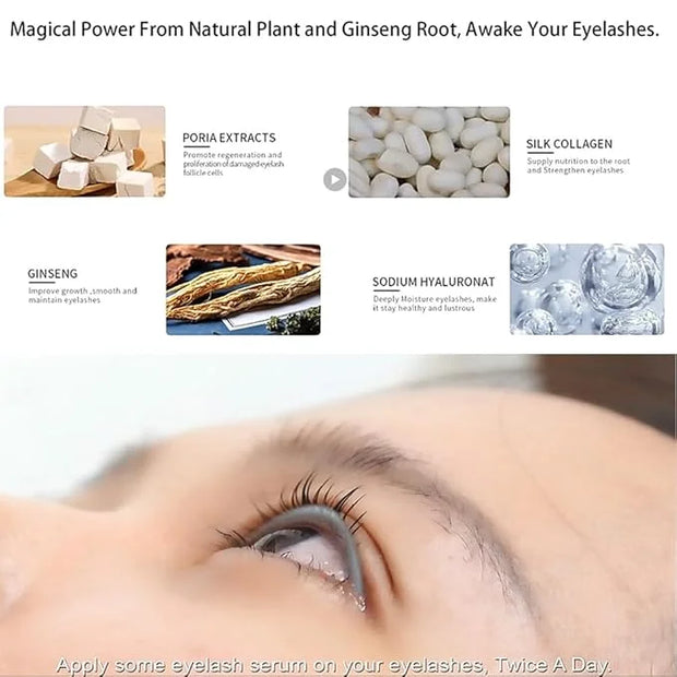 Eyelash Essence Organic Growth Serum for Improved Lashes, Natural Ingredients, Gentle Formula, Clear - Product Image
