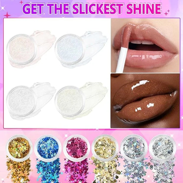 JCOOS Lip Gloss Making Kit, Lip Gloss Set for Teens Kids Tweens Girls Woman Lip Kit Fun DIY Lipgloss Making Kit, Make Your...