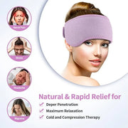 NEWGO Bundle of Gel Eye Mask and Headache Ice Pack Purple - Product Image