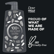 DOVE MEN + CARE Shampoo Charcoal + Clay 3 Count For Healthy-Looking Hair Naturally Derived Plant Based Cleansers 25.4 oz -...