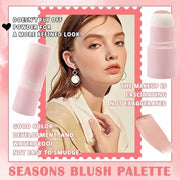 Matte Contour Blush Stick for Cheeks and Face - Buildable Shimmer Facial Blusher Shades - Blendable Cosmetic Makeup 04 - P...