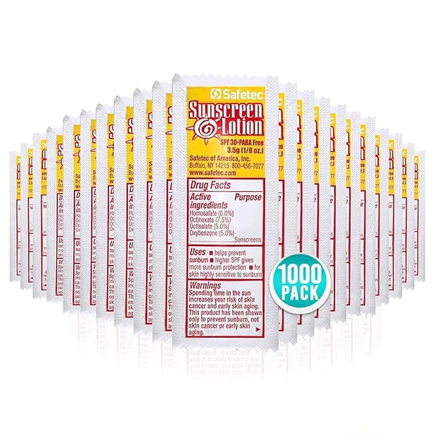 Sunscreen Lotion, SPF30 Protection and PABA Free, Individual Packets of Sunscreens (Pack of 1000) – Travel Size Sun Screen...