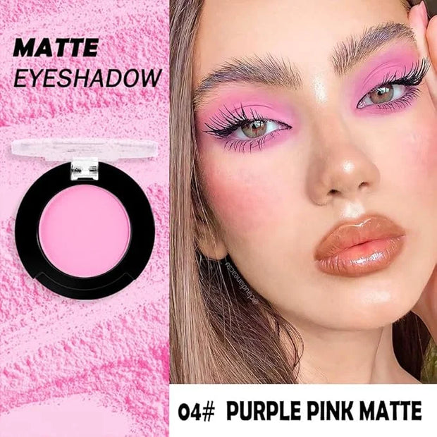 Monochrome Matte Eyeshadow Makeup Palette, Highly Pigmented Purple Pink Eyeshadow Palette, Matte Pressed Powder Eye shadow...
