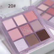 Eyeshadow Palette Makeup- 9 Colors Rose Gold Dark Brown Colorful Eyeshadow Palette Matte Shimmer Korean Natural Eye Shadow...