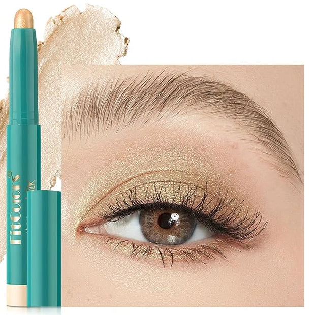 Eyeshadow Stick, Eye Brightener Stick Shimmer Smooth Cream Eyeliner Pencil Long Lasting Waterproof Glitter Highlighter Eye...