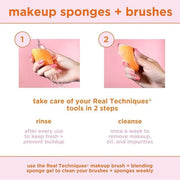 Real Techniques 6 Pack Assorted Makeup Blending Sponges, 3 Miracle Makeup Sponges, For Blending, Baking, And Setting, Use ...