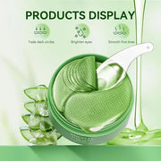 BREYLEE Aloe Vera Eye Masks - 60 Pcs - Reduce Puffy Eyes & Dark Circles, Firm & Improve Under Eye Skin, Pure Natural Extra...