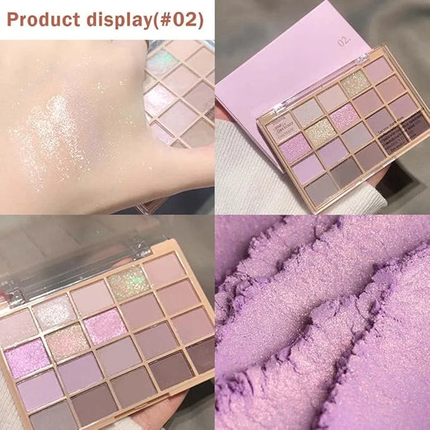 20Colors Nude Light Pink Purple Basics Matte Eyeshadow Palette,Eye Shadow Travel Makeup Palette all in one Long Lasting Wa...