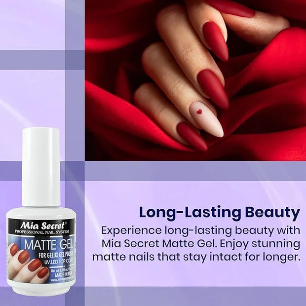 Mia Secret - Matte Gel For GELUX Gel Polish made in USA - Product Image