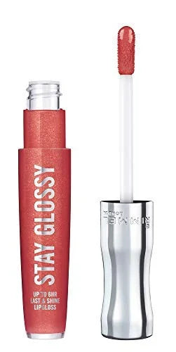 Rimmel Stay Glossy 6 Hour Lipgloss, All Day Seduction, 0.18 Fl Oz (Pack of 4) - Product Image