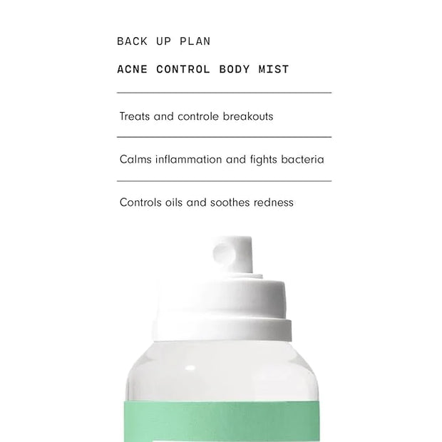 Versed Back-Up Acne Control Body Mist - All Over Blemish Spot Treatment + Salicylic Acid Spray with Tea Tree Oil & Witch H...