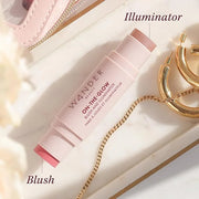 Wander Beauty On-the-Glow Blush and Illuminator - Dusk/Nude Glow - 7-in-1 Hydrating Cream Blush & Highlighting Stick - Sti...